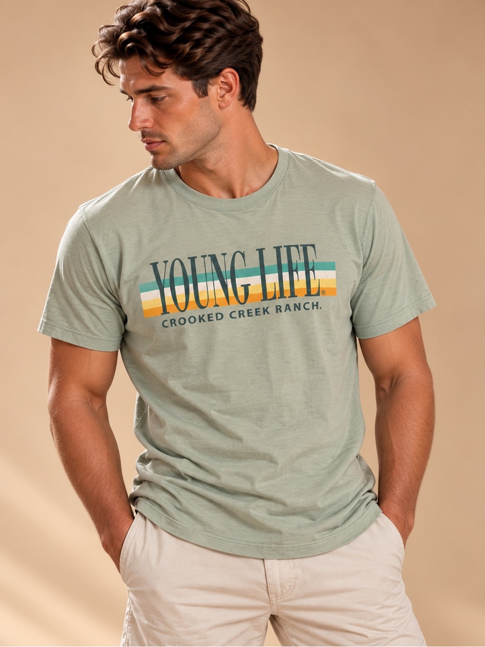 Comfort Colors Young Life Crooked Creek Ranch Graphic T-Shirt Medium